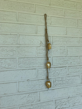 Mini Brass and Iron 3 Cow Bell Cluster