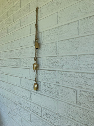 Mini Brass and Iron 3 Cow Bell Cluster